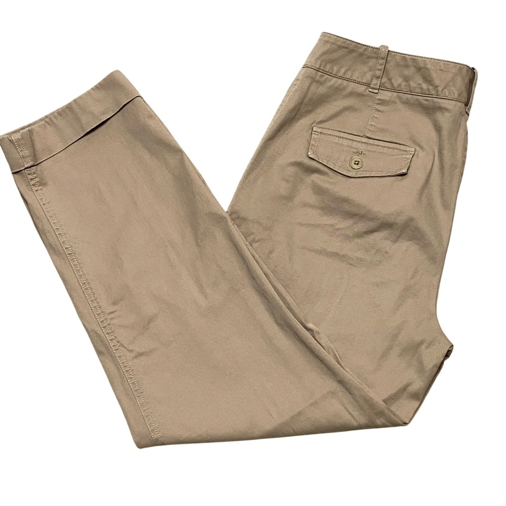 Talbots Women's Khaki Chino Pants Cropped Leg Cuffed Size 8‎ - Picture 6 of 11